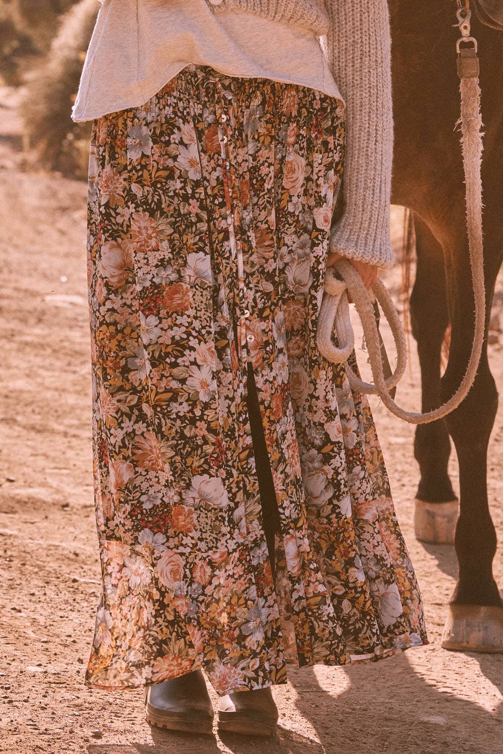 商品画像：Autumn Botanical Printed Skirt 2